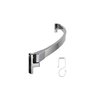 Preferred Bath Accessories Fixed Curved Rectangle Shower Rod With Shower Rings Includes 1pcs of 112-5BP and 1 pcs of 012-BP-SR 0112-BP-SRC